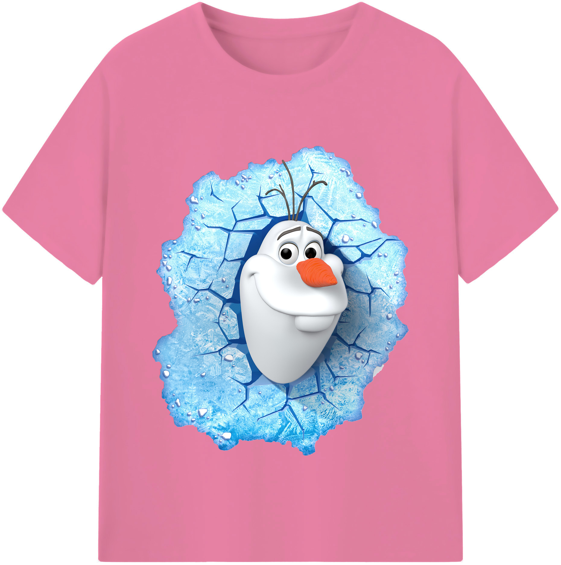 （画像用） アナと雪の女王 アンナ エルサ Frozen Anna Elsa 綿100％半袖Tシャツ（フロントプリント）